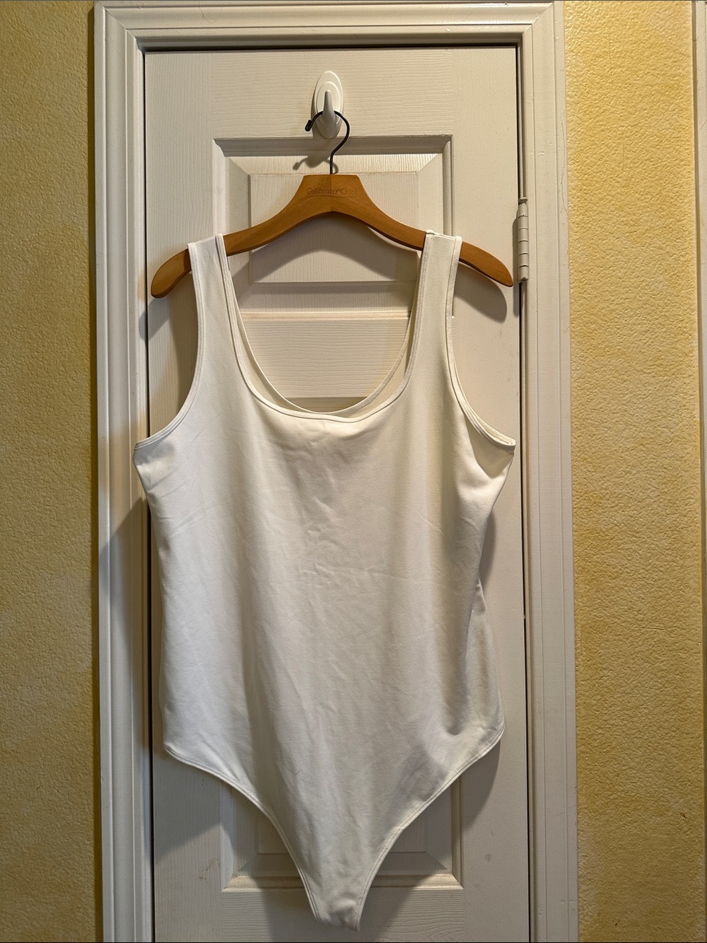 Abercrombie & Fitch White Scoop Neck Bodysuit